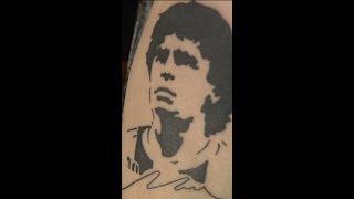 Furor por los tatuajes de Maradona en La Plata [upl. by Brotherson936]