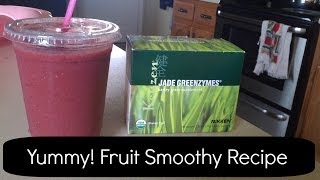 Nikken Jade GreenZymes  Fruit Smoothy Vitamix Recipe I love [upl. by Oicirbaf620]