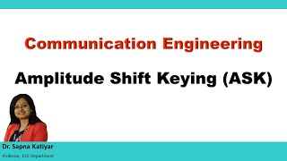 Communication Engineering  Amplitude Shift Keying ASK [upl. by Notsla]