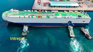 docking of carship by malayan towage ampsalvage corpsalvtug Philippines [upl. by Volotta464]