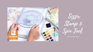 How to use the new Sizzix Stamp and Spin tool with the Stencil and Stamp platform Beginners guide [upl. by Haney]