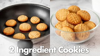 2 INGREDIENT Cookies No Bake 🍪  No Oven No Flour and No Egg [upl. by Malonis]