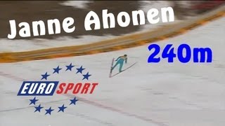 Janne Ahonen 240m  Planica 2005 DeutschGerman Eurosport [upl. by Botsford]