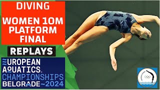 Full Video  Womens 10M Platform Final  2024 European Aquatics Championships  Belgrade 2024 [upl. by Mesics666]