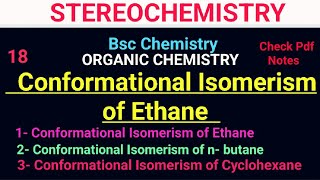 Conformational Isomerism of Ethane isomerism bscchemistry itschemistrytime [upl. by Narat409]