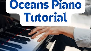 How to Play Oceans Hillsong UNITED in Eb for Beginners  Piano Tutorial [upl. by Odetta]