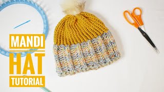 How to Loom Knit the Mandi Hat DIY Tutorial [upl. by Llewellyn]