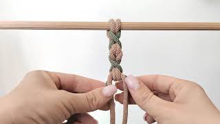 Makramé hátul keresztezett minta  New Macrame Pattern for beginners [upl. by Nylcsoj774]