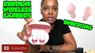 KURDENE WIRELESS EARBUDS UNBOXING [upl. by Nnylyaj]