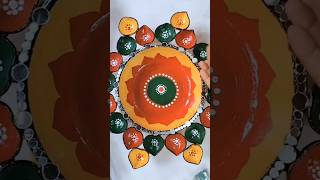 Diya Decoration Ideas trending diy shorts art creativity craft diwalispecial art urli [upl. by Yetti]