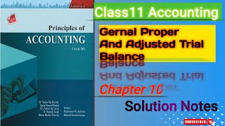 Adjusted Trial Balance Class11Full Solution Notes Asmitas Publication Accounting Chapter 10 [upl. by Bambi796]