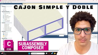 Subassembly de Cajón Simple y Doble  Subassembly Composer y Civil 3D 2024 [upl. by Adniram674]