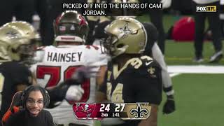 Spencer Rattlers Debut Game Reacting To Tampa Bay Buccaneers vs New Orleans Saints [upl. by Thanh]