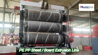 5mm Plastic PVC PEPP Sheet Board Extruder Extrusion Line [upl. by Nwahsd]