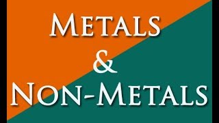 METAL AND NONMETALS [upl. by Gib]