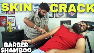 SKIN CRACKING HEAD MASSAGE SHAMBOO BARBER 💈ASMR 💈INDIAN BARBER💈 [upl. by Ahsael31]