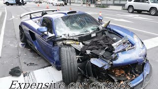 Most Expensive Car Crashes Compilation 2023 Luxury Supercars Destroyed [upl. by Ieppet]