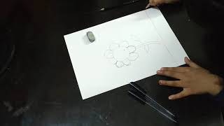 How to draw a flower with scribbling technique [upl. by Ajit]