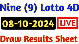 08102024 Nine Lotto Results  4d Result Today  9 Lotto 4d Results  Today 4d Result Live [upl. by Alhan]