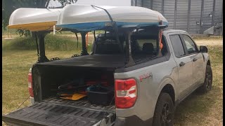 22 Ford Maverick Kayaks racks hard cover walk around [upl. by Siwel]