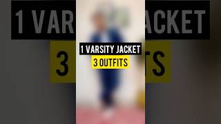 1 varsity jacket 3outfits mensfashion fashionhacks dailyshorts [upl. by Luis98]