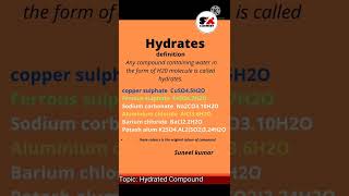 Hydrates and its compound [upl. by Nilved77]