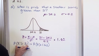 Lesson 15  Finding Probability Using a Normal Distribution Part 4 [upl. by Nahgrom901]