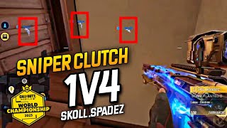 SPADEZ 1V4 SNIPER CLUTCH vs 11ty  LATAM Stage 4 [upl. by Rukna398]