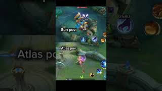 Atlas surprising sun 😱💯 atlas sun mobilelegends mlbb moments [upl. by Marchak468]