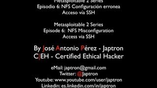 Metasploitable 2 Series  Episode 6  NFS Misconfiguration  Access via SSH [upl. by Hsatan]