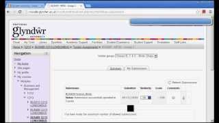 How to submit assignment to Turnitin in Moodle 2 Glyndwr University [upl. by Onimod51]