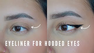 Winged eyeliner for HOODED EYES  How to know if you have hooded eyes [upl. by Eahsed]