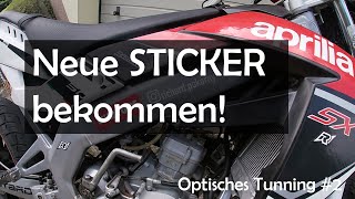 NEUE STICKER bekommen  Optisches Tunning2 Aprillia [upl. by Lanrev142]