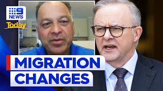 Federal Government to unveil major changes to the migration system  9 News Australia [upl. by Archaimbaud]