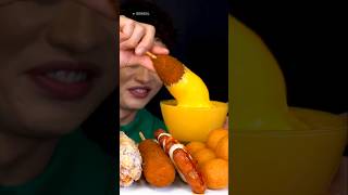 EATING CHEESE TTEOKBOKKI amp BASIC HOTDOG WITH EXTRA CHEESE shorts mukbang tteokbokki hotdog [upl. by Newmann]