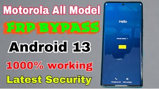 Motorola all models frp bypass android 13  Motorola edge 30 frp bypass  Google account bypass [upl. by Aneehsat997]