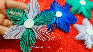 DIY paper quilling snowflakes for Christmas Decoration [upl. by Surtimed550]