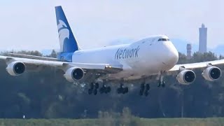 The Queen is back in Bologna Air Atlanta Cargo Boeing 747 Landing amp Take Off at Bologna Airport [upl. by Parrott]