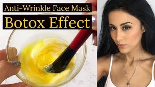 Homemade AntiWrinkle Face Mask Natural Botox Effect [upl. by Noirda302]