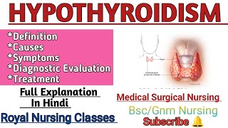 hypothyroidism in hindi I msn bsc nursing 2 nd year [upl. by Ranip]