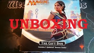 MAGIC The Gathering  Kaladesh Gift Box UNBOXING  5 Booster [upl. by Htor]