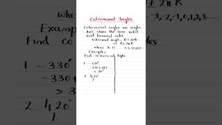 Coterminal Angles in Trigonometry [upl. by Yenahc20]