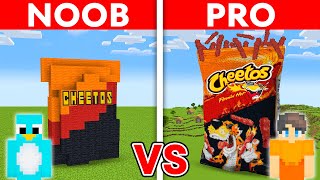 NOOB vs PRO CHEETO House Build Challenge in Minecraft [upl. by English186]