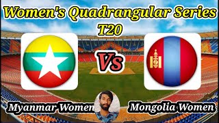 Mongolia Women vs Myanmar Women  Match 3  Womens T20I Quadrangular Series in China 2024 [upl. by Harvie]