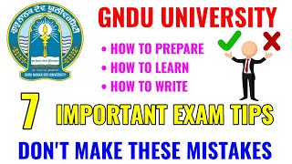 GNDU University Exam Tips ✍️ Dont Make These Mistakes ❌ How to prepare ❓Gndu Latest Update [upl. by Jonah]