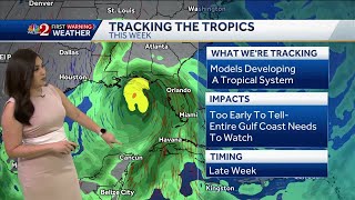 NHC Disturbance near Florida gains strength likely to become tropical depression next week [upl. by Kenimod]