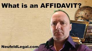 What is an Affidavit legal terminology explained [upl. by Edgard787]