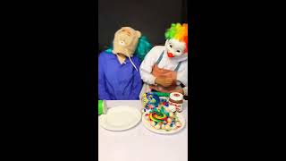 Clown and Bear Silly Food Pranks  Comedy [upl. by Esinned]