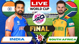 🔴 T20 WC 2024 Live IND vs SA Final  Live Score amp Commentary  INDIA vs South Africa Live Today [upl. by Atterual49]