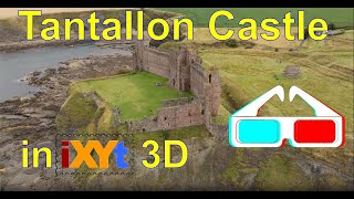 Tantallon Castle East Lothian Scotland in iXYt 3D redcyan anaglyph video [upl. by Alag722]